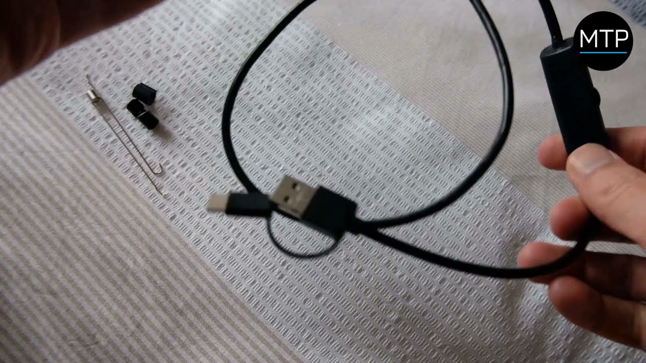 MyTrendyPhone / Vandt&aelig;t 8mm Endoskop / Inspektionskamera - USB, MicroUSB, Type-C - IP68