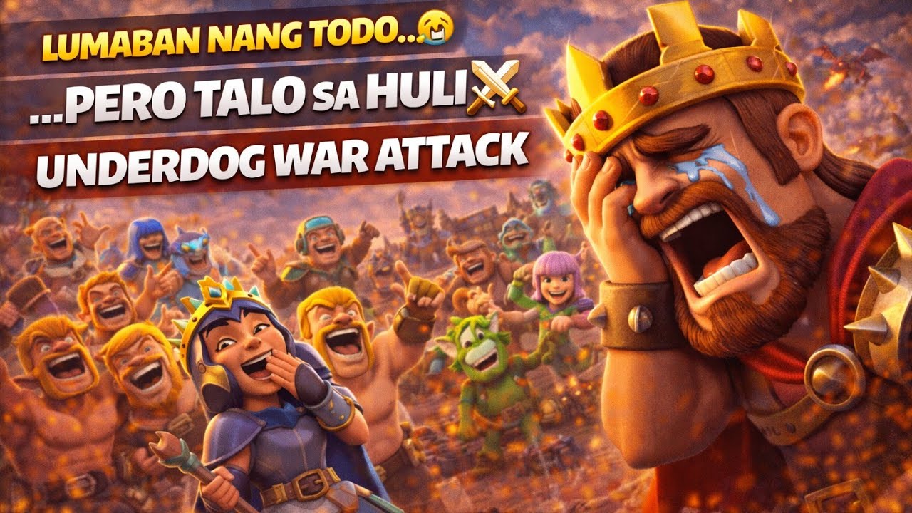 CLASH OF CLANS Lumaban Nang Todo… Pero Talo Sa Huli 😭⚔️ | Underdog War Attack TH12vsTH13 #coc 