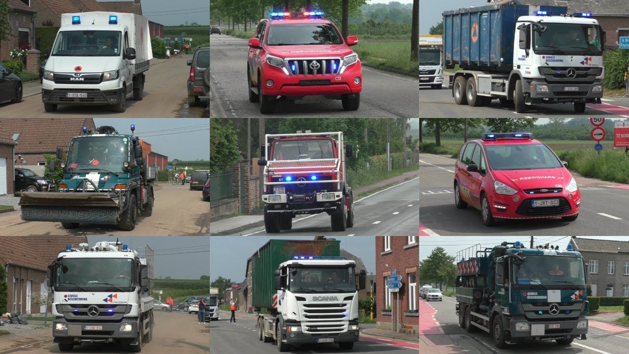[Grote inzet Wateroverlast] Veel Brandweer, Civiele Bescherming en Politie met spoed in Voeren!