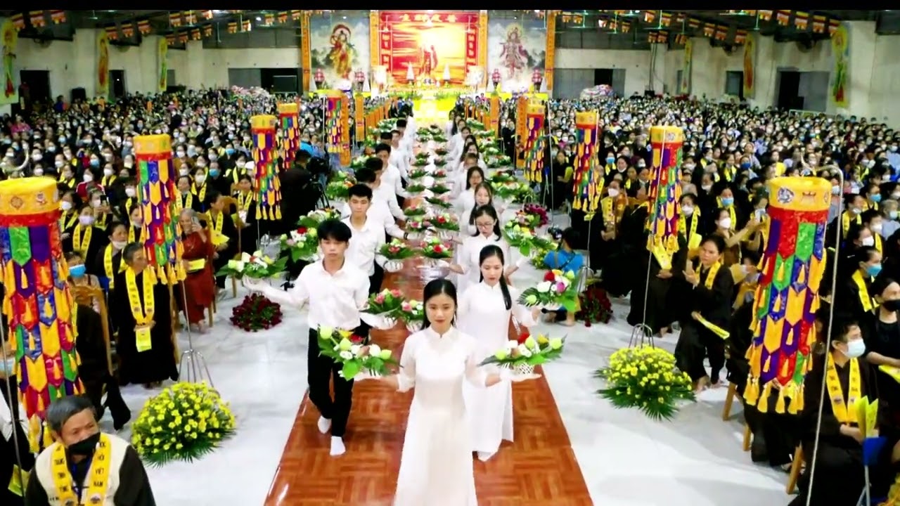 Lễ dâng hoa mừng Đại lễ Phật đản PL. 2566 - DL. 2022 | CLB TTNPT Hương Từ Bi - chùa Khai Nguyên