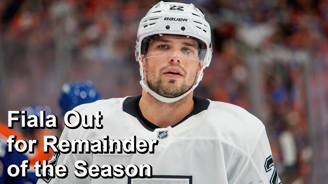 Fiala Out for the Season, Today's Results, Tomorrow's Games
