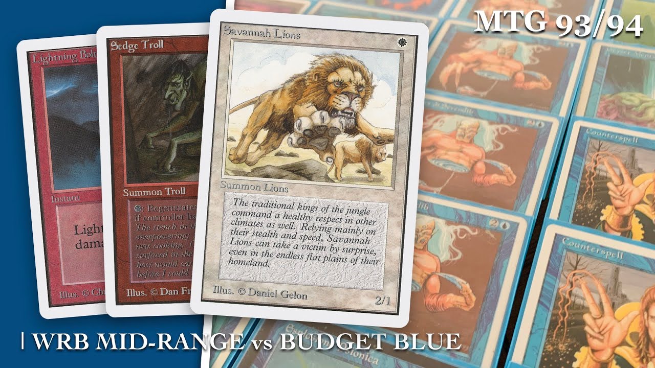 WRB Mid-Range vs Budget Blue | Best of 5 MTG Old School Magic the Gathering Match (MTG) | 479