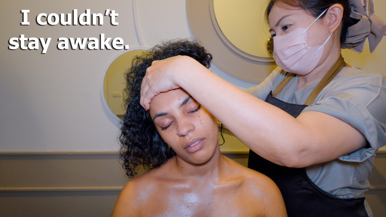 ASMR: Роскошная тайско-аюрведическая проверка кожи головы, массаж и лечение банановыми листьями