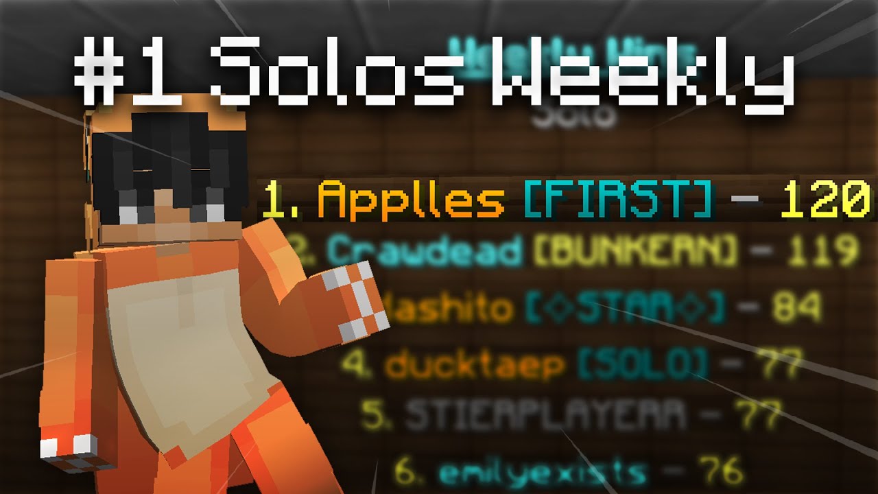 #1 Bedwars solo weekly leaderboards player