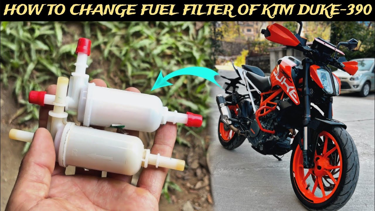 HOW TO CHANGE FUEL FILTER OF KTM DUKE/RC-125/200/250/390🛠|ALL MODEL SAME PROCESS!✅️