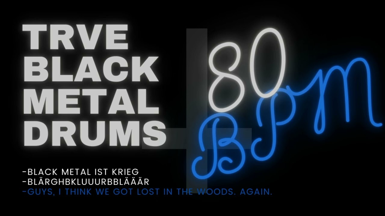 TRVE BLACK METAL DRUMS #16| 80 BPM in the Style of Mgla