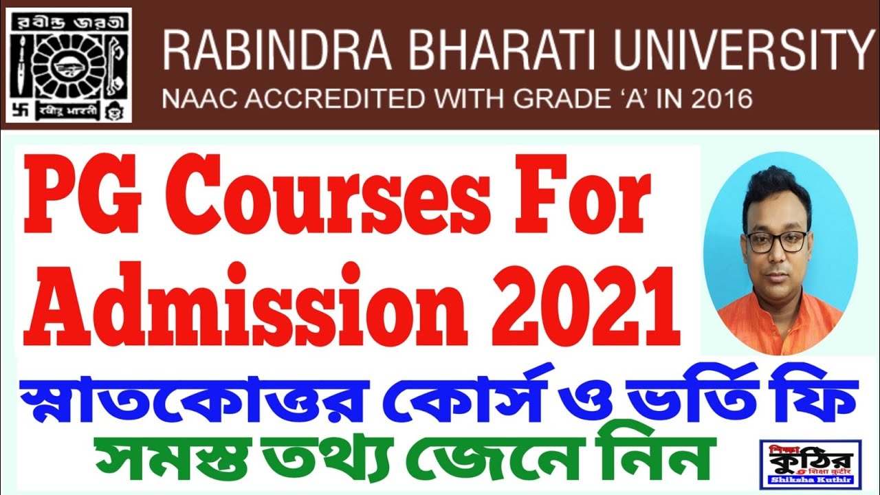 Rabindra Bharati University PG Courses for Admission 2021. RBU PG Admission 2021 Courses.
