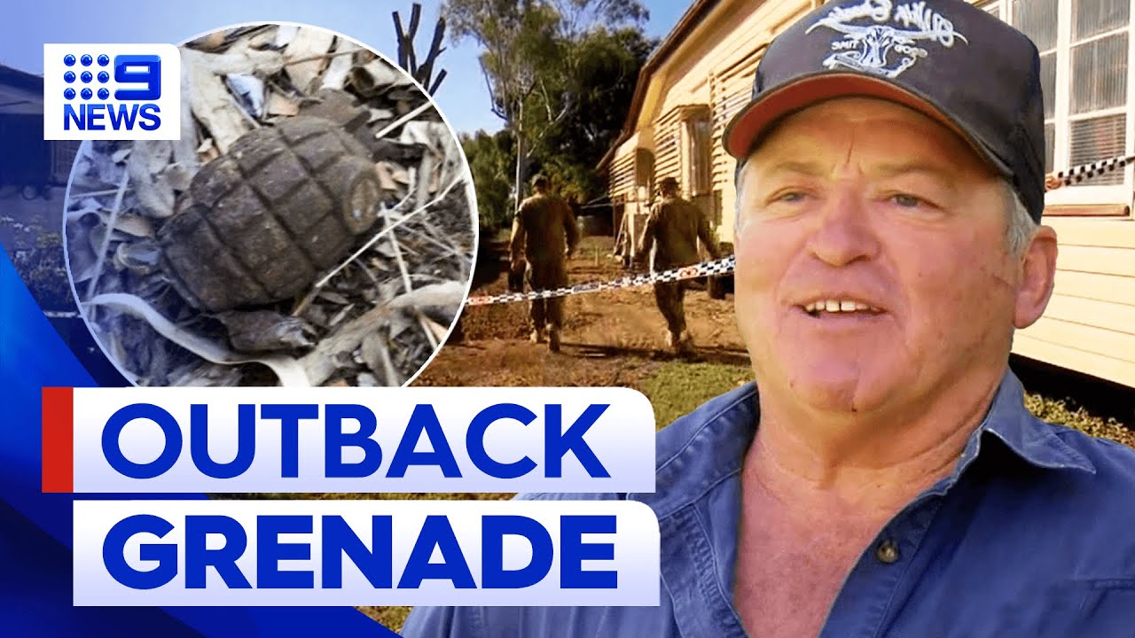 Queensland man finds grenade in yard sparks origin mystery | 9 News Australia