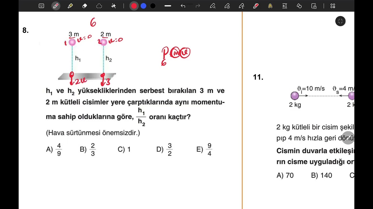 İTME VE MOMENTUM TEMEL SEVİYE KONU TARAMA TESTİ