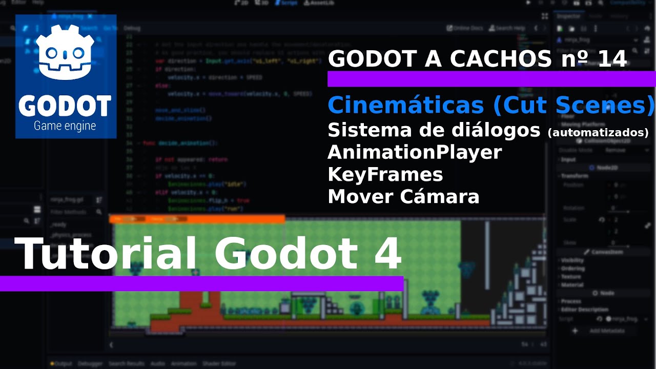 Godot a cachos nº 14. 🔥 Tutorial Godot 4 en Español 🔥 Cinemáticas Cut Scenes y sistema de diálogos