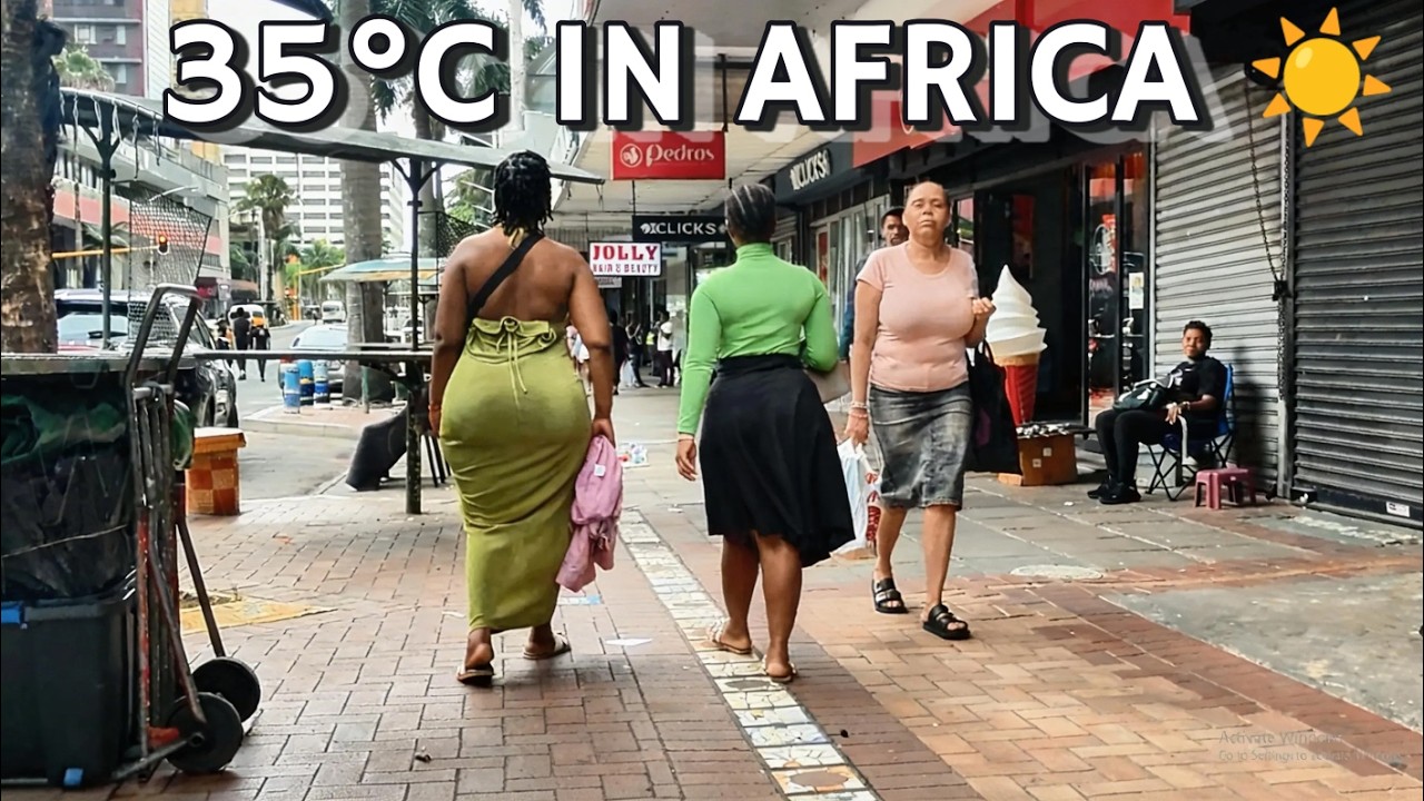 What 35°C Feels Like in Durban 🇿🇦 | Real Street Life (4K Walk)