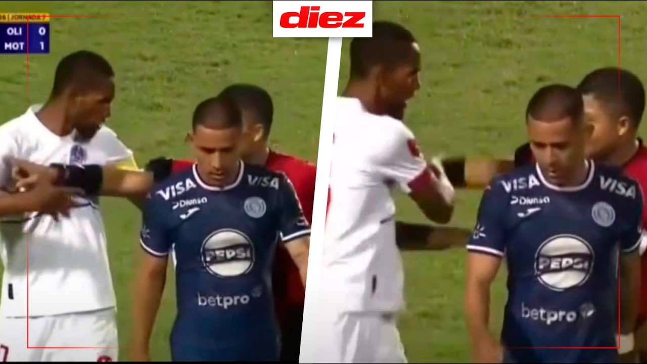La agresión de Jerry Bengtson al árbitro Armando Castro en el Olimpia vs Motagua