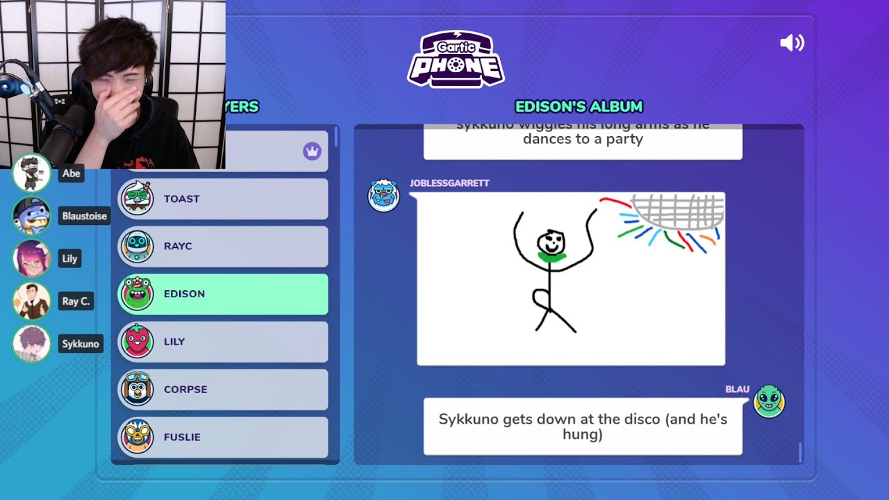 Sykkuno play Gartic Phone ft. Valkyrae , CORPSE , Toast , LiLy , Fuslie , Edison etc.