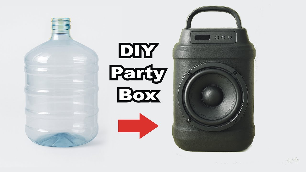 DIY bluetooth  can speaker Subwoofer  partybox from Water bottle