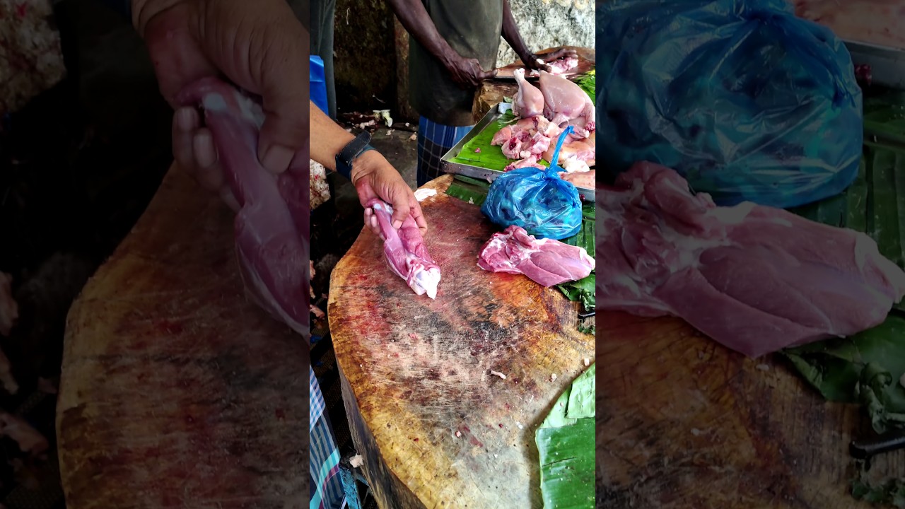 Goat Meat Cutting Skills 😲 #goatmeatcutting #meat #meatcutting #muttoncuttingskills #goatmeatmarket