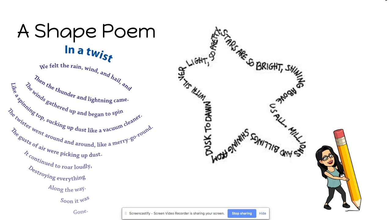 How to write a shape poem