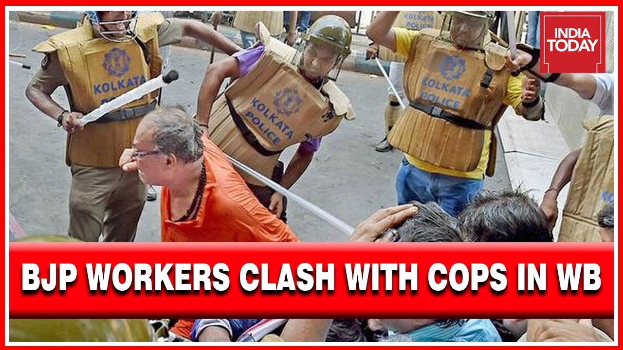 Bengal Violence : BJP Workers Clash With Cops & Pelted Stones, BJP Alleges Attack Of TMC