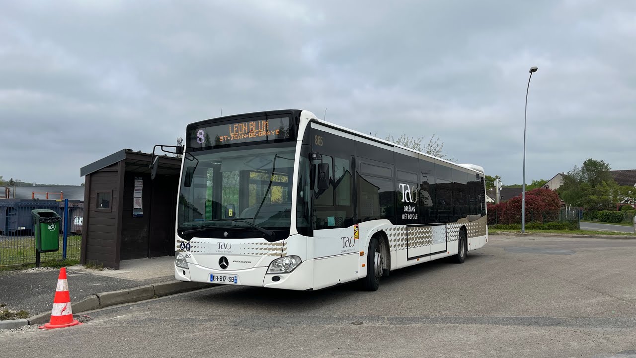 Voyage dans un Mercedes-Benz Citaro C2 ZF €6 n°865 / - Ligne 8 Destination Le Merisier réseau Tao