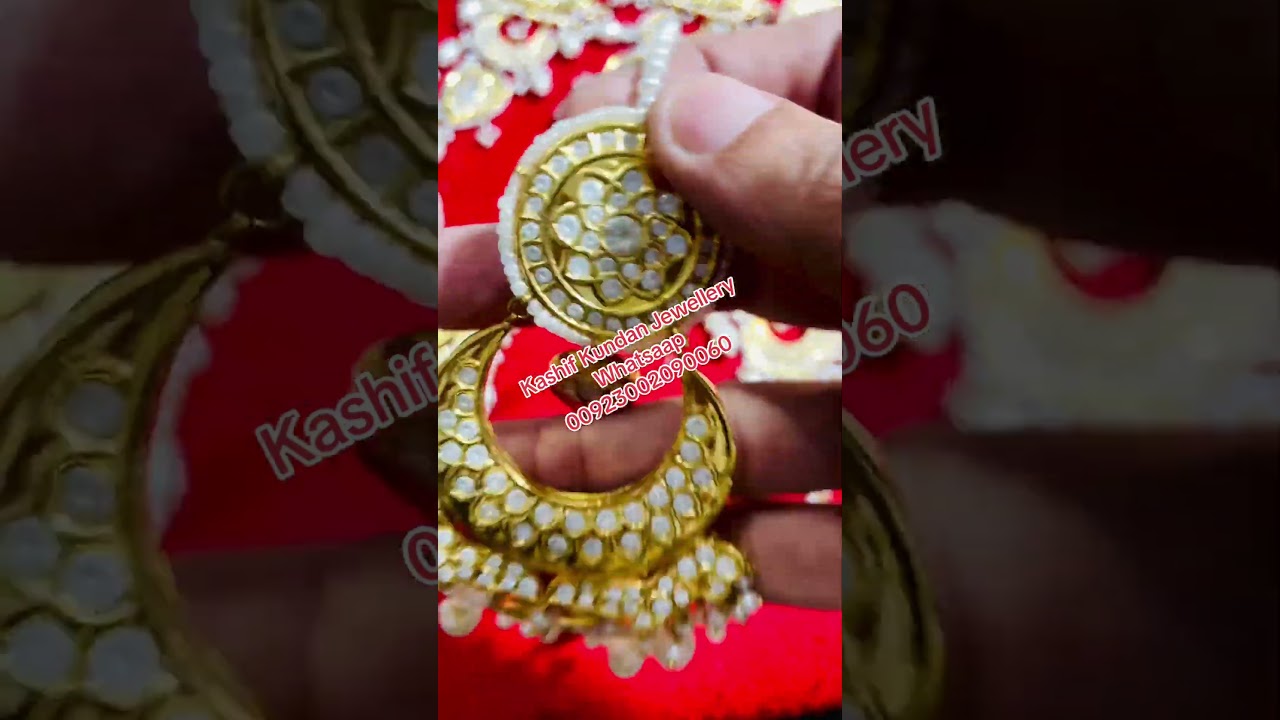 Polki zircon Chanad Balay available in stock best quality whatsaap 00923002090060