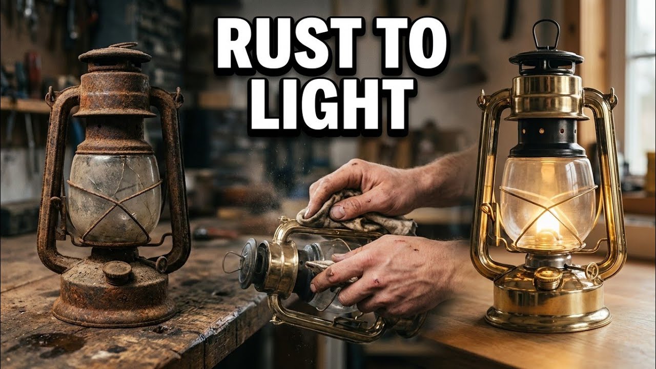 100-Year-Old Railroad Lantern Restoration | Rust to Shine Transformation