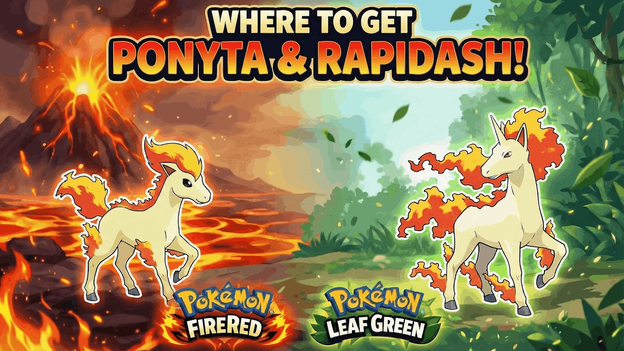 Где найти Пониту и Рапидаша в Pokemon Fire Red и Leaf Green?
