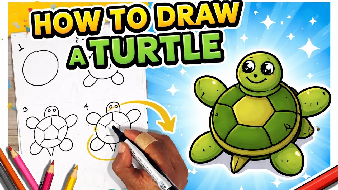 How to Draw a Turtle #new #drawing  