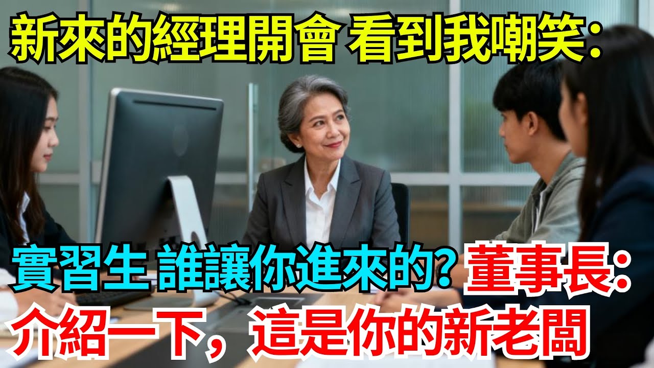 新來的經理開會，看到我嘲笑：實習生，誰讓你進來的？董事長：我介紹一下，這是你的新老闆【奇人社會誌】#故事#奇聞#民間故事#社會