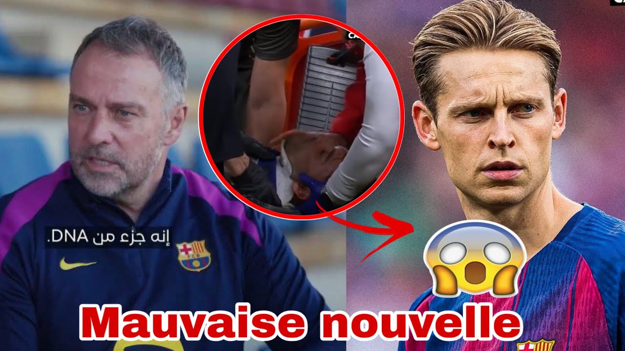 Mauvaise nouvelle ! Frenkie de Jong forfait 1 mois – annonce officielle de Hansi Flick #barcelona 