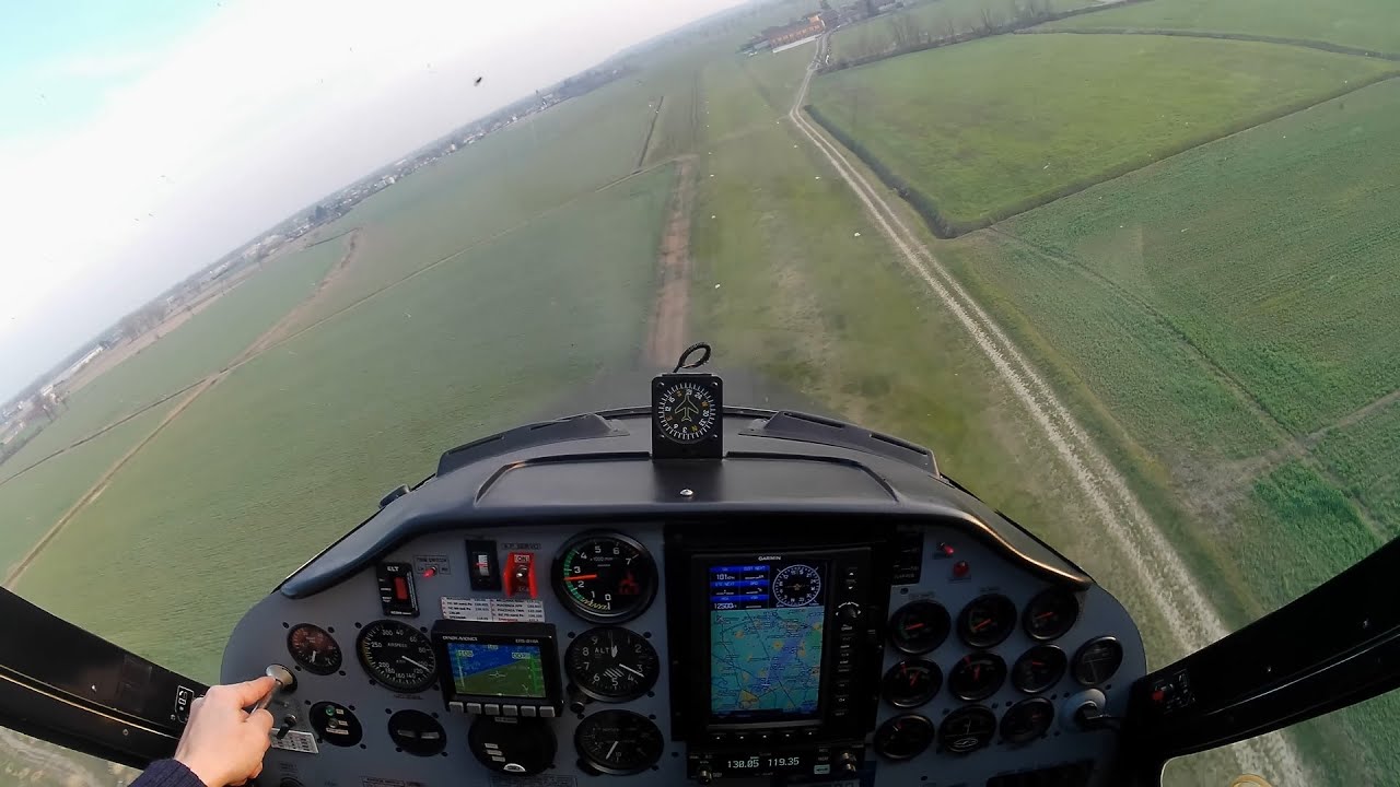 Tecnam P92 - Emergency landing practice in Massalengo and Vigarolo