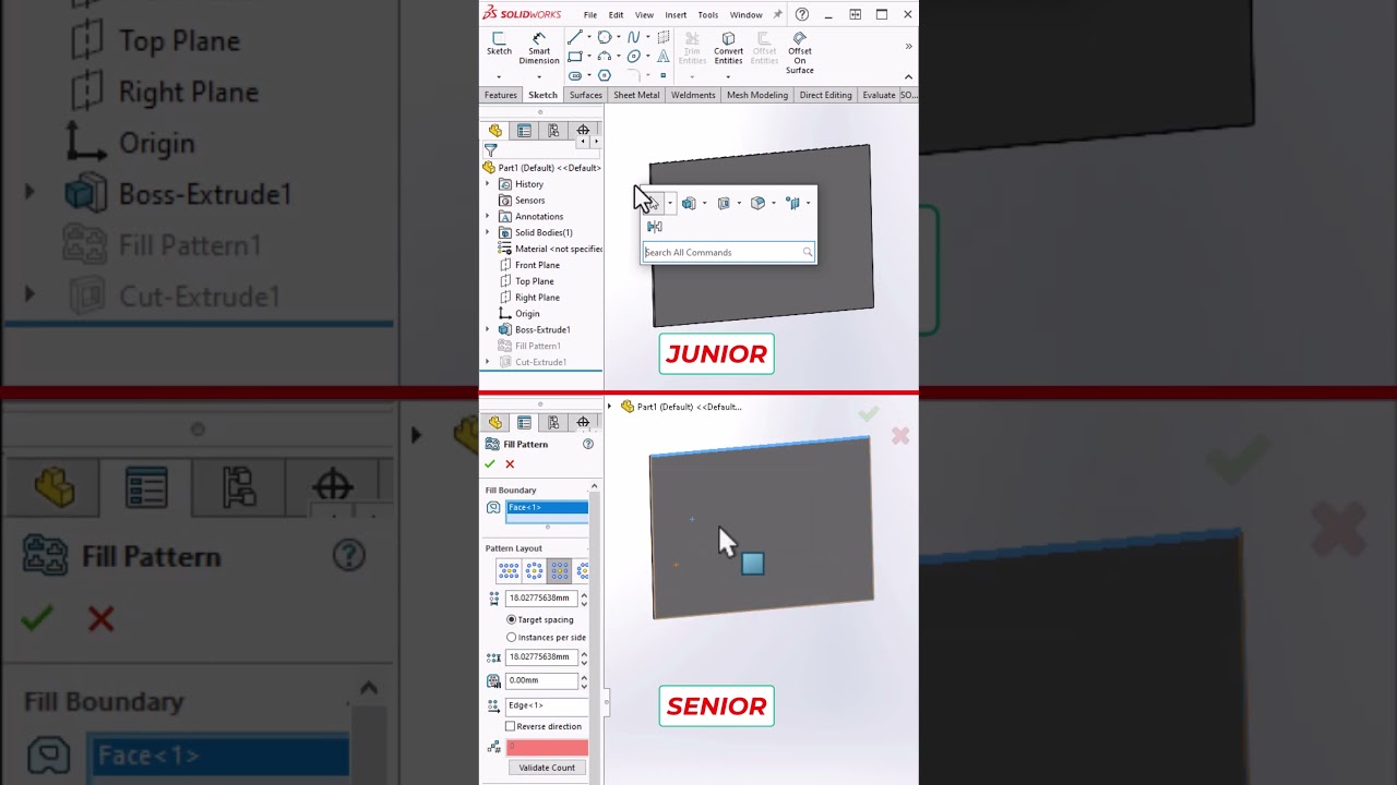 Fill Pattern  | Solidworks