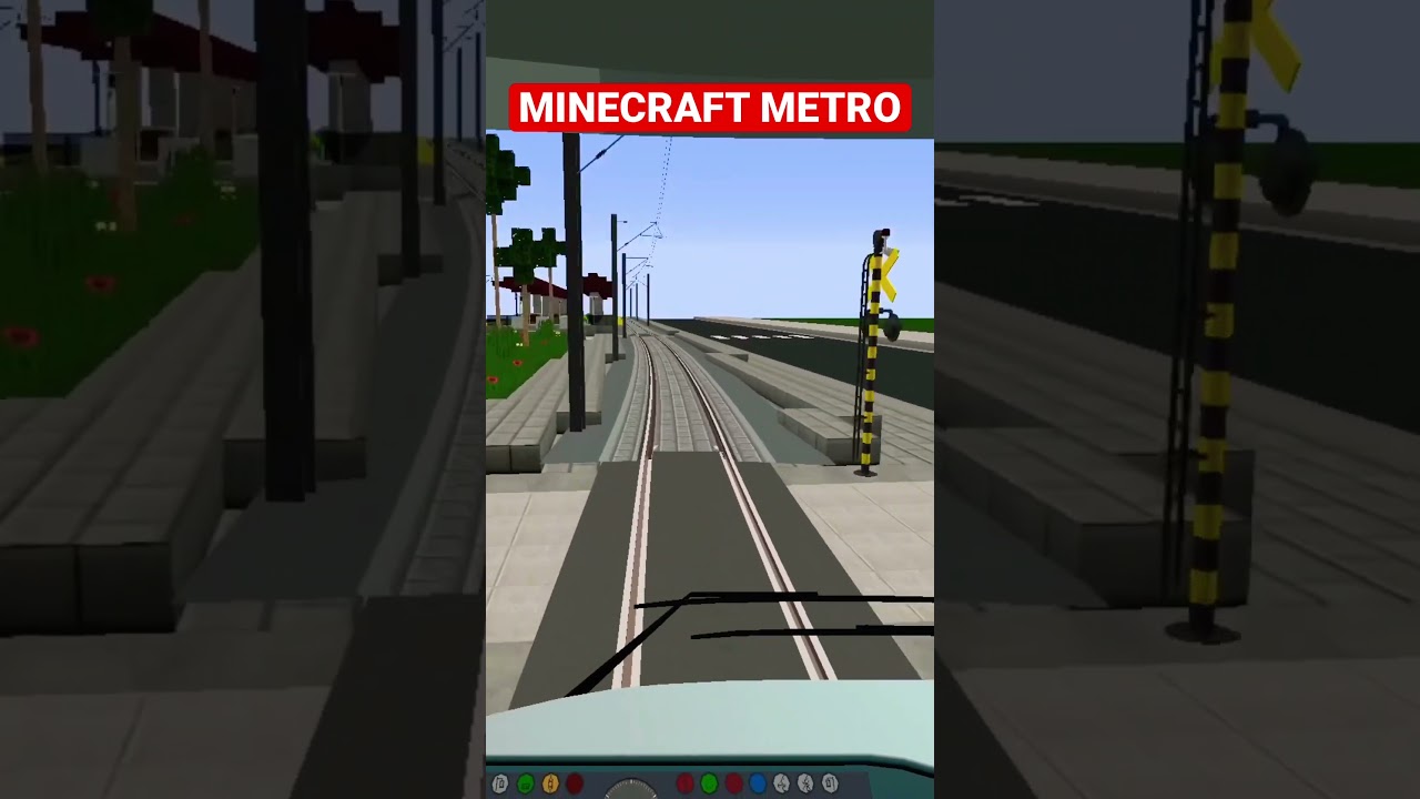 Minecraft Metro arriving at station #train #cabview #gaming #metro#subway #minecraft #minecrafttrain