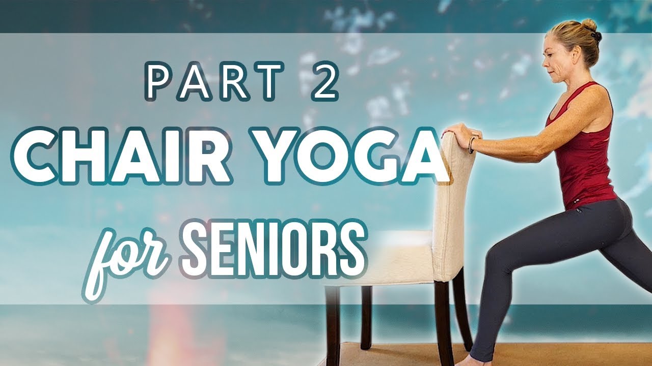 Easy Beginners Yoga Class with a Chair ♥ All Ages & Levels, 20 Minute Stretch Class, How To, At Home
