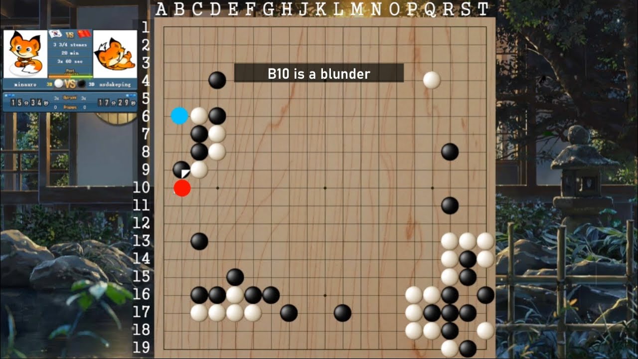 Common Chinese tactic | vs 3 Dan | Fox | Baduk | Commentary