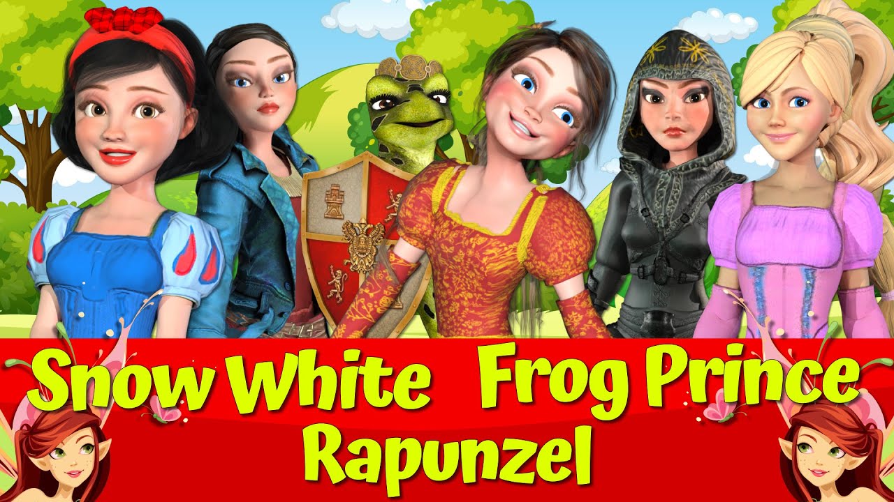 Snow White and the Seven Dwarfs 👸🏻I The Frog Prince 🔴👑I Rapunzel I English Fairy Tales 🌟