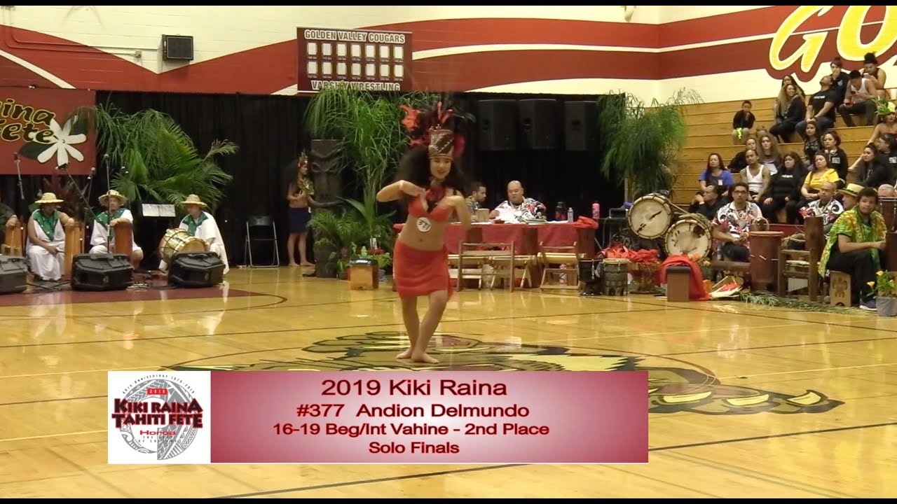 2019 Kiki Raina Tahiti Fete - #377 Andion of Hura Atua Nui, 2nd Place, 16-19 Beg/Int Vahine