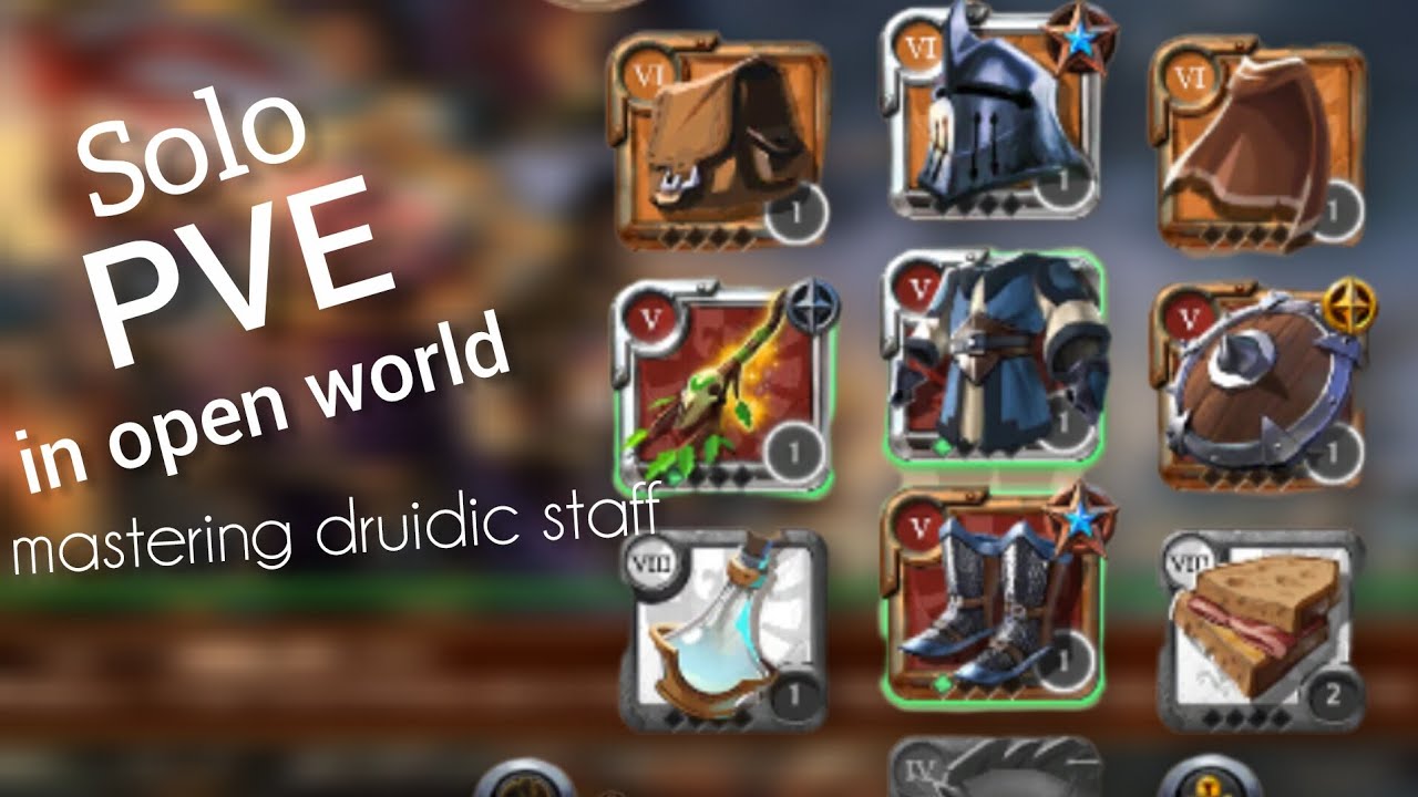 OPEN WORLD SOLO PVE | ALBION DRUIDIC STAFF🌿🍃