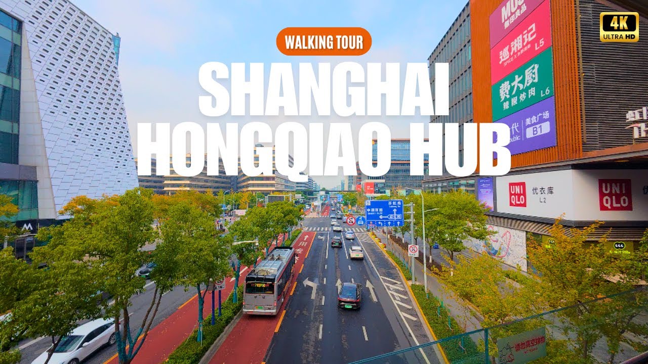Exploring Beautiful Shanghai Hongqiao Hub. Walking Views of the Incredible Transport Enclave