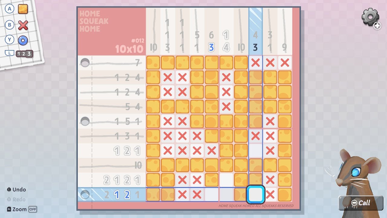 Squeakross: Home Squeak Home Gameplay 🧀 Nintendo Switch - Mouse Picross