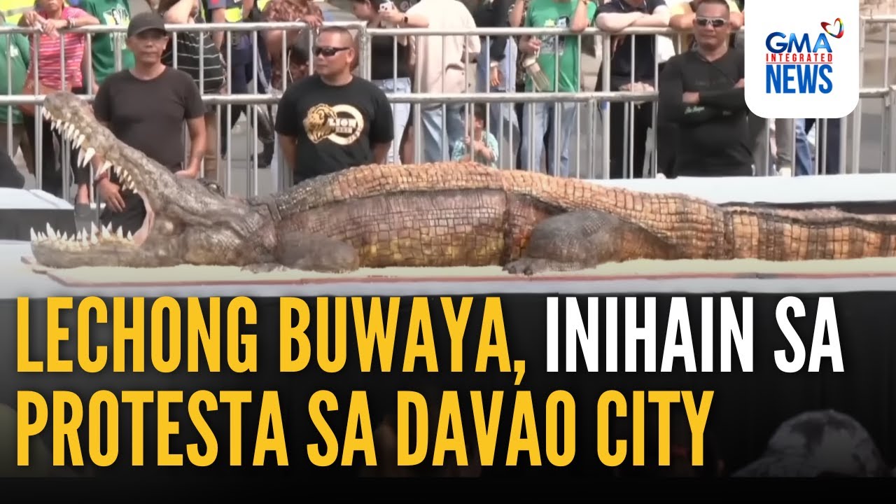 Lechong buwaya, inihain sa protesta sa Davao City | GMA Integrated News