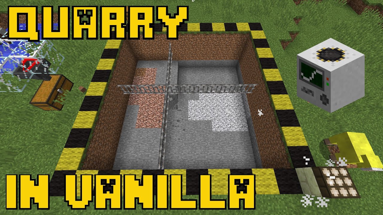 [EL] BUILDCRAFT QUARRY IN MINECRAFT VANILLA + Smistamento