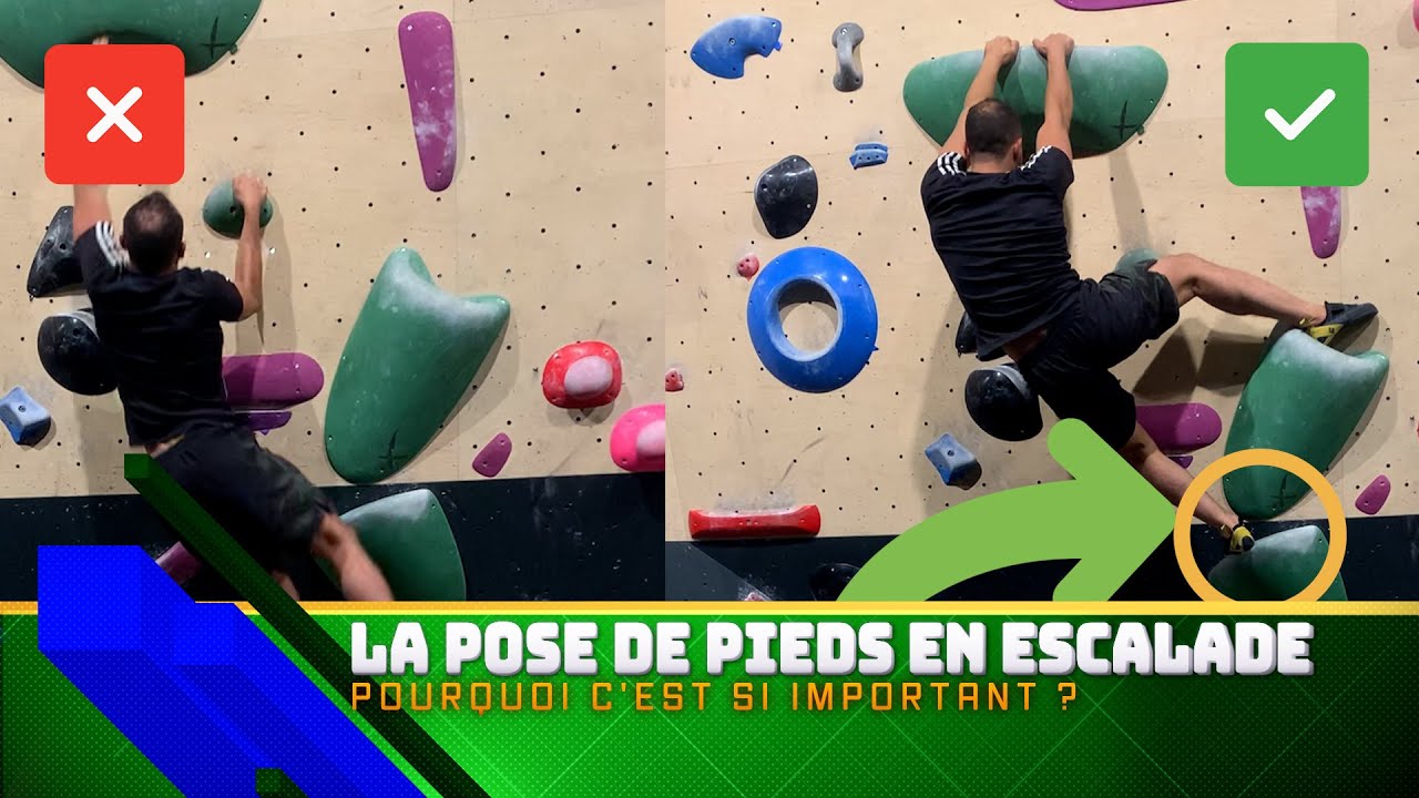 Techniques en escalade : Comment bien poser les pieds - Bases (progression)