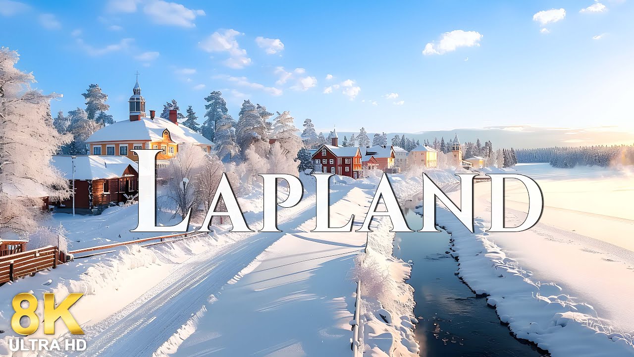 Arctic Lapland 8K ❄️ Endless Snowfields & Tranquil Winter Scenery