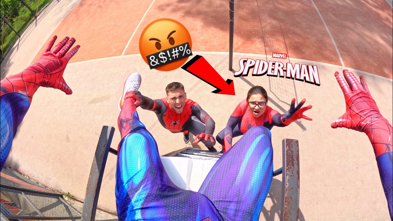 TOP SPIDER-MAN ESCAPING ANGRY SPIDER-DAD in Abandoned HOUSE || (Action Parkour POV)