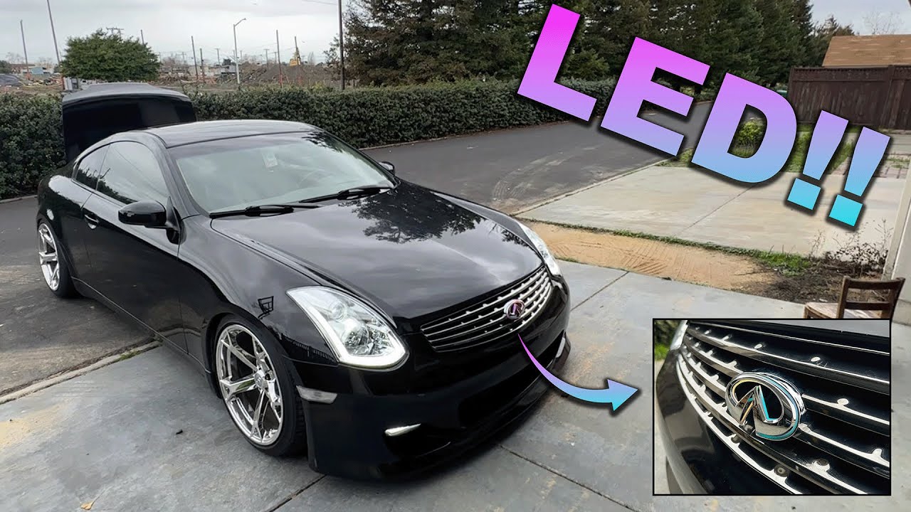 Установка светодиодной эмблемы на мой G35