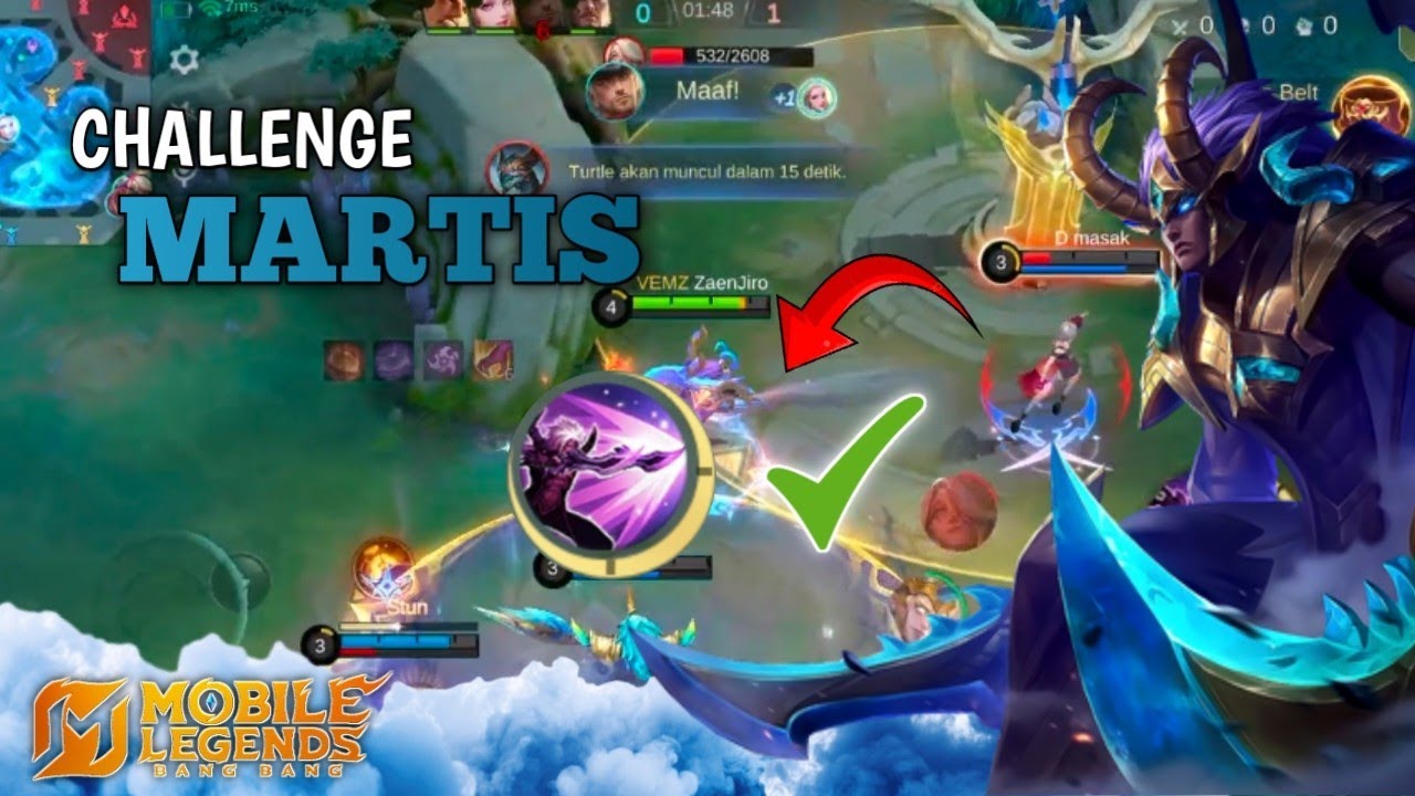 CHALLENGE Martis cuma Pakai SKILL ULTI? - Mobile Legends : Bang Bang