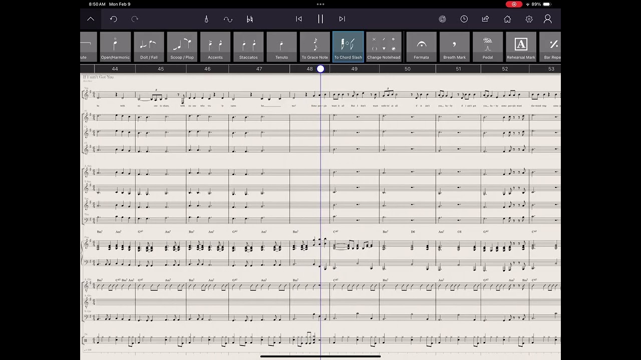If I Ain't got You Staffpad recording