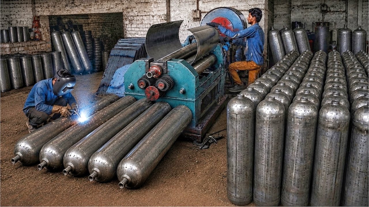 How LPG Gas Cylinders Are Made - Amazing Manufacturing Process of LPG Gas Cylinders |