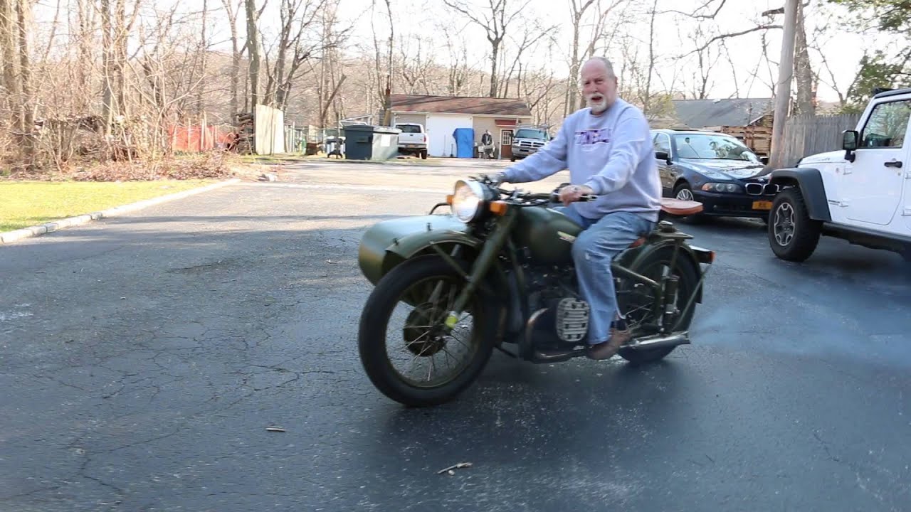 SOLD $1,000  Chang Jiang 1968 Military Motorcycle w/ Sidecar For Sale~750cc~German WWII Bike