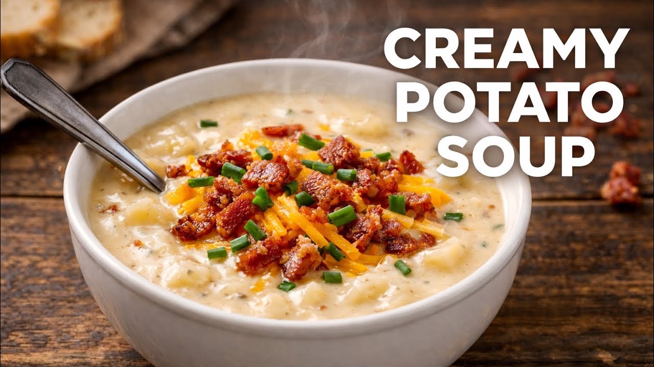 🍲 Creamy Homemade Potato Soup | Easy Comfort Food Recipe 