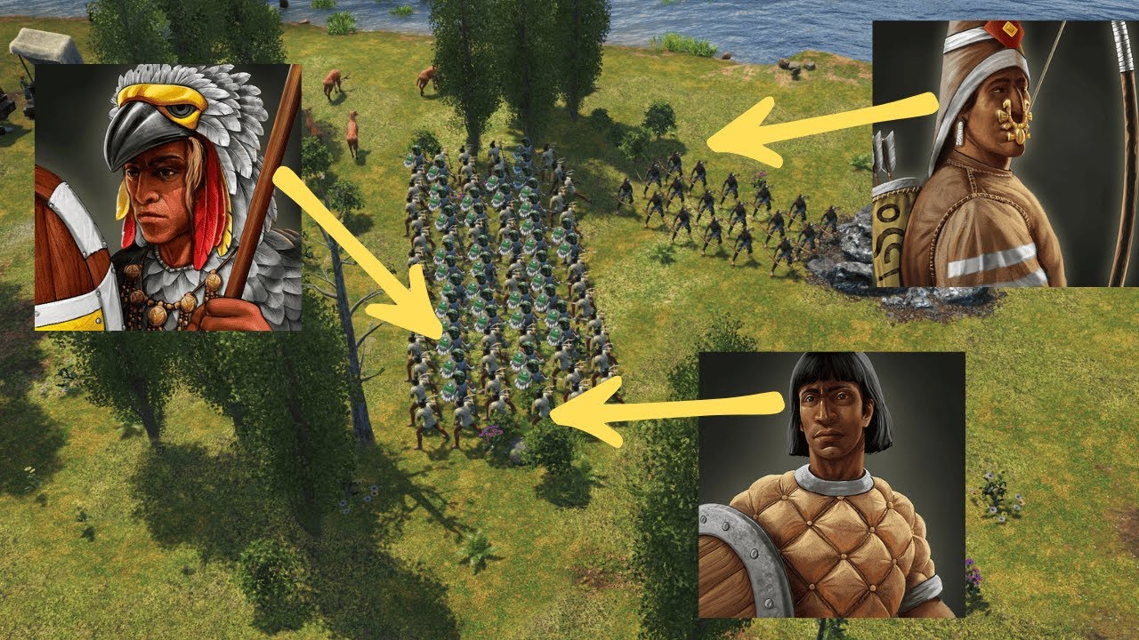 AOE3DE: Это идеальный состав армии ацтеков?!?! Состав 3 на 3